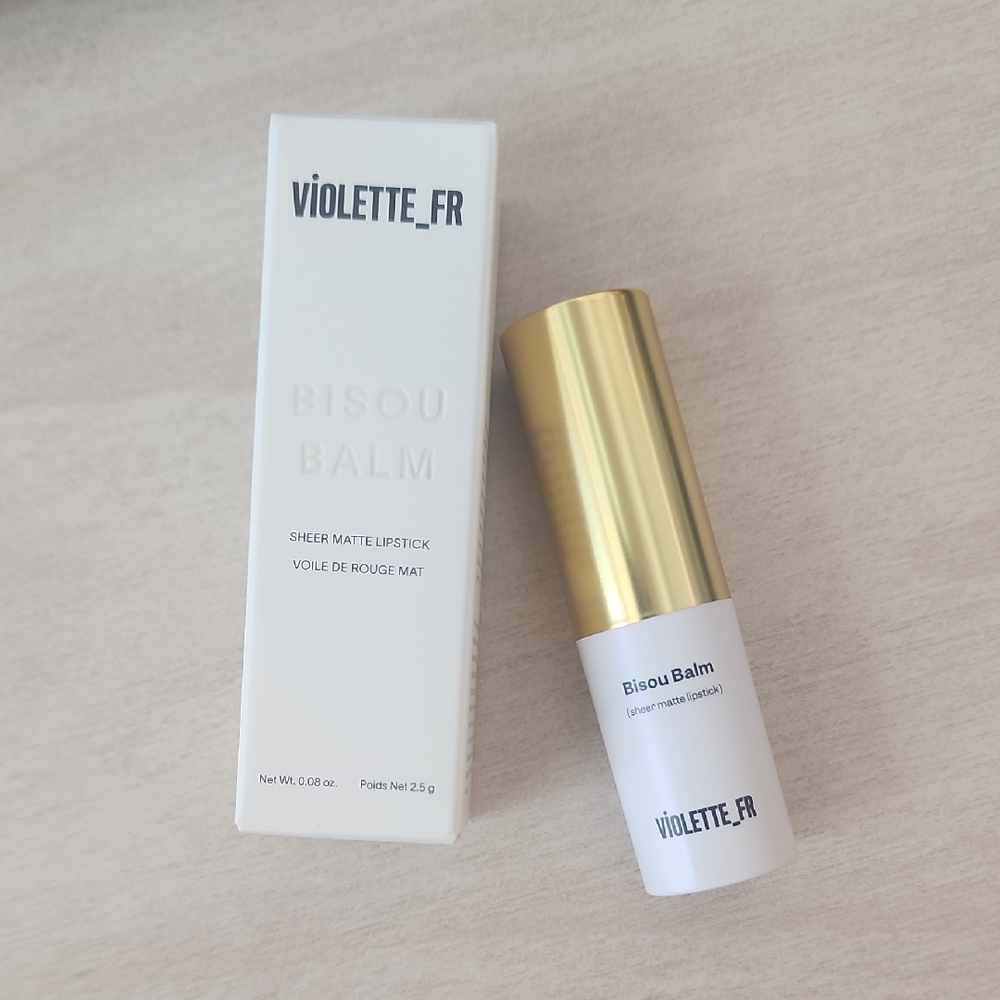 Violette_FR Bisou Balm Sheer Matte Lipstick Rose Latte
